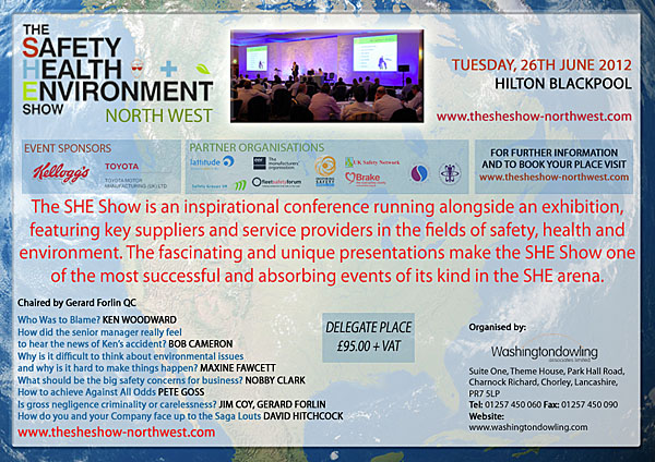 The SHE Show NW Conference 26 June 2012 Blackpool UK